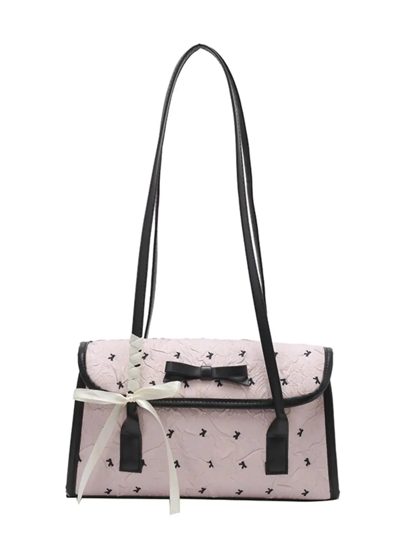 Bow PU Leather Shoulder Bag - Femlinza