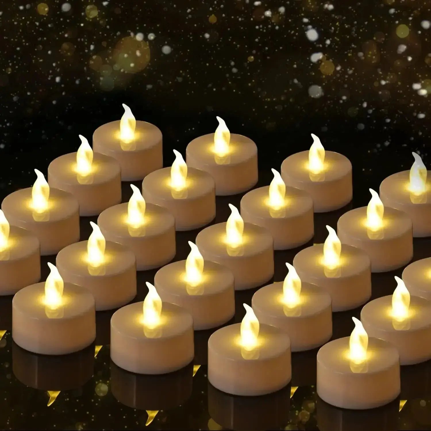 Candlium 12-Pack Warm Yellow Flameless LED Tea Light Candles – 200+ Hours - Femlinza