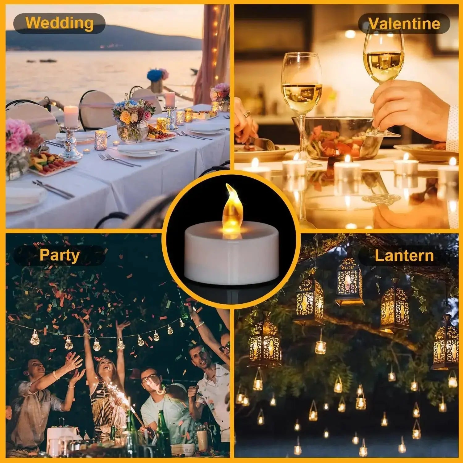 Candlium 12-Pack Warm Yellow Flameless LED Tea Light Candles – 200+ Hours - Femlinza