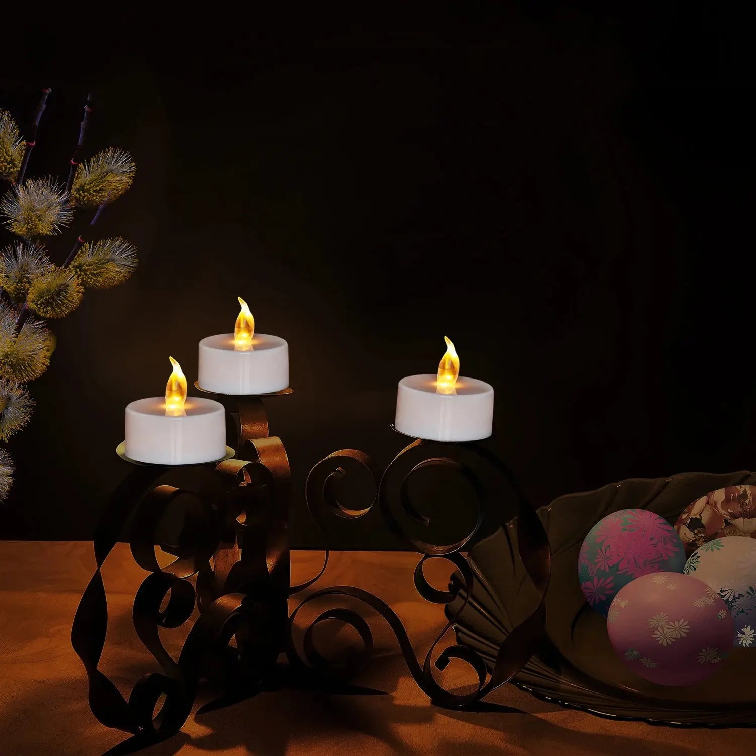 Candlium 12-Pack Warm Yellow Flameless LED Tea Light Candles – 200+ Hours - Femlinza