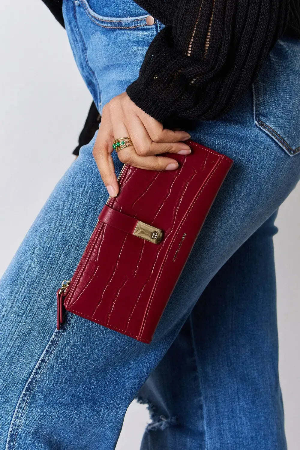 David Jones Texture PU Leather Wallet - Femlinza