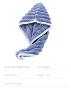 Dry Hair Cap for Women, Thickened and Super Absorbent Headscarf for Wiping Hair, Quick Drying Cap, Dry Hair Towel - Femlinza