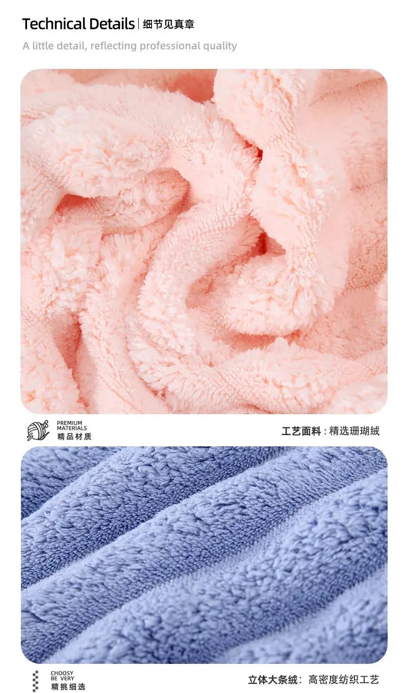 Dry Hair Cap for Women, Thickened and Super Absorbent Headscarf for Wiping Hair, Quick Drying Cap, Dry Hair Towel - Femlinza