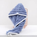 Dry Hair Cap for Women, Thickened and Super Absorbent Headscarf for Wiping Hair, Quick Drying Cap, Dry Hair Towel - Femlinza