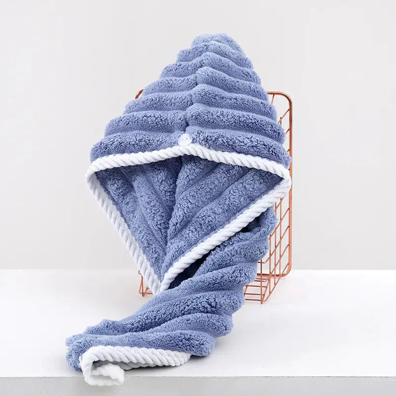 Dry Hair Cap for Women, Thickened and Super Absorbent Headscarf for Wiping Hair, Quick Drying Cap, Dry Hair Towel - Femlinza