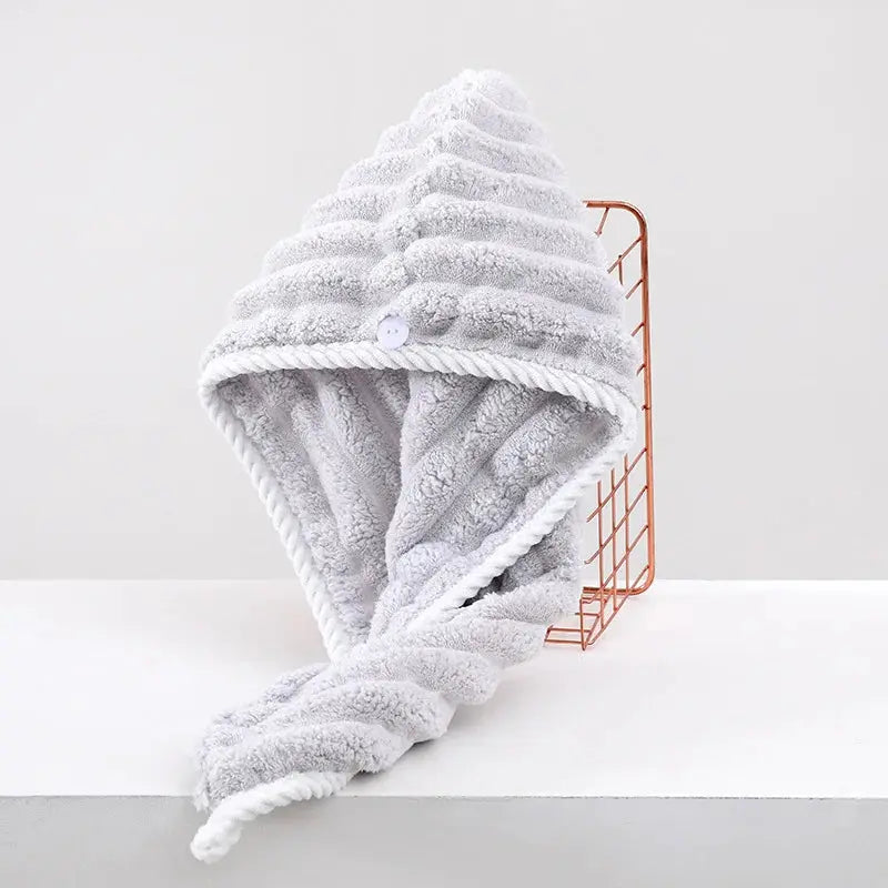 Dry Hair Cap for Women, Thickened and Super Absorbent Headscarf for Wiping Hair, Quick Drying Cap, Dry Hair Towel - Femlinza