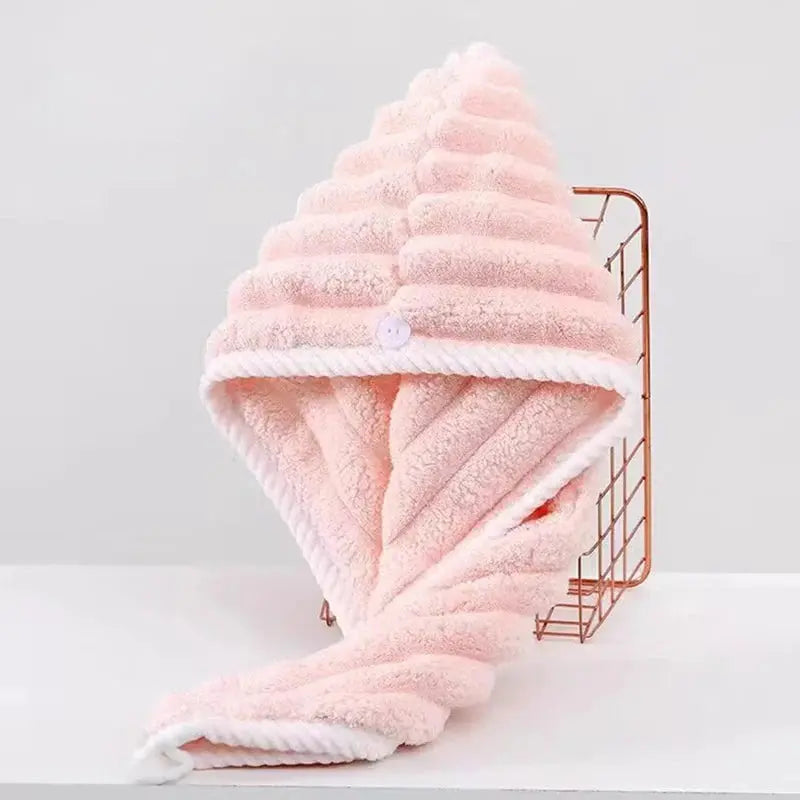 Dry Hair Cap for Women, Thickened and Super Absorbent Headscarf for Wiping Hair, Quick Drying Cap, Dry Hair Towel - Femlinza