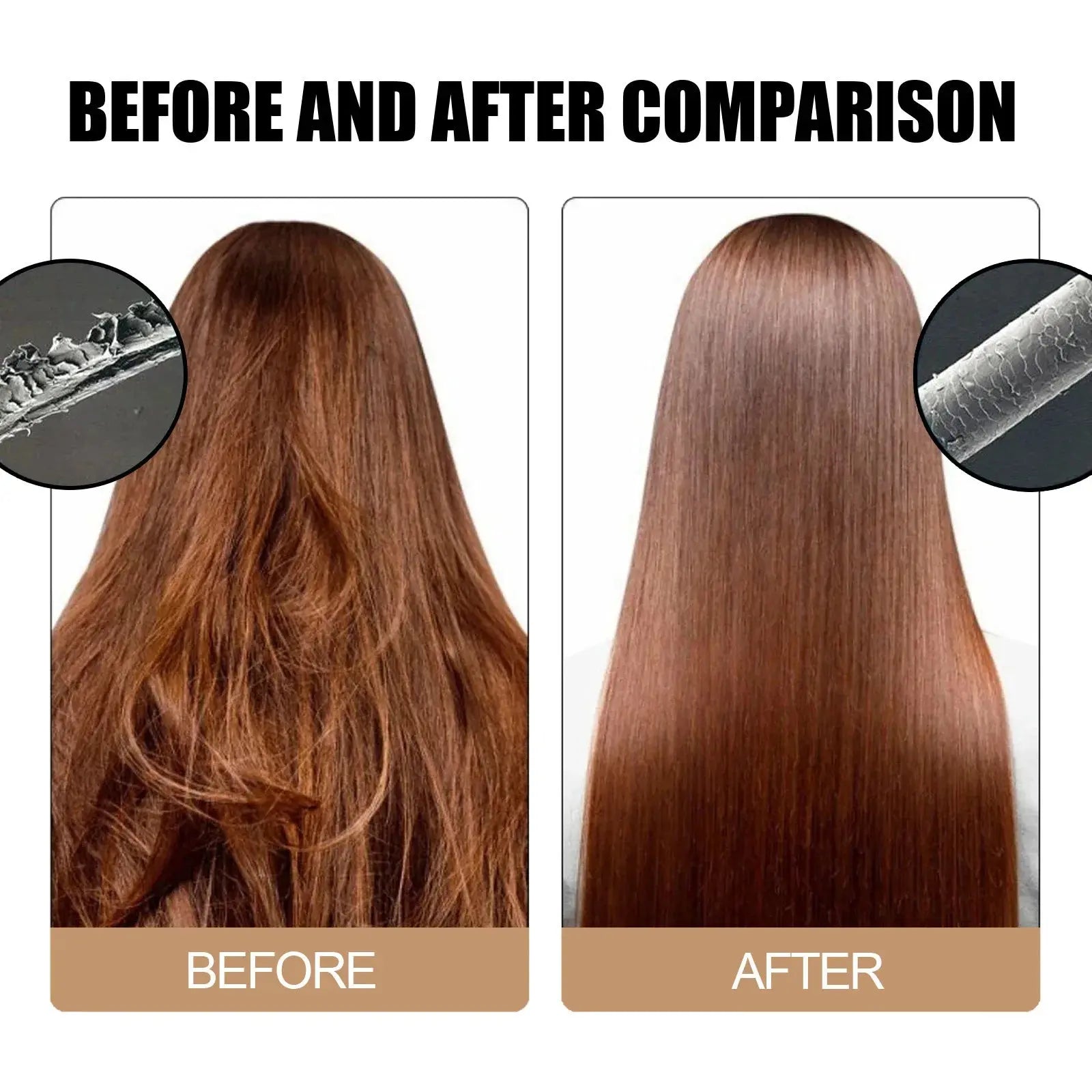 EELHOE Keratin Hair Mask Repairing Damaged Frizzy Hairs Straightening Treatment Nourishing Hair Soften Smoothing Care Product - Femlinza