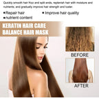 EELHOE Keratin Hair Mask Repairing Damaged Frizzy Hairs Straightening Treatment Nourishing Hair Soften Smoothing Care Product - Femlinza