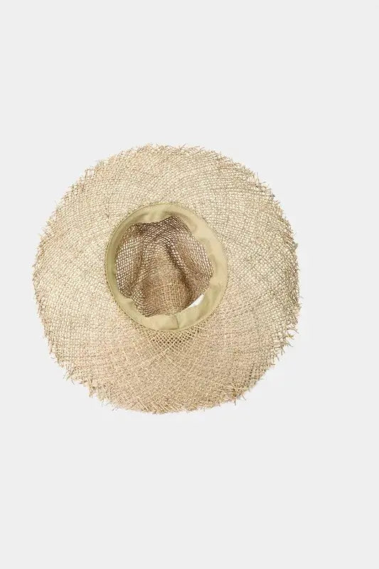 Fame Fringe Edge Straw Braided Western Fedora Hat - Femlinza
