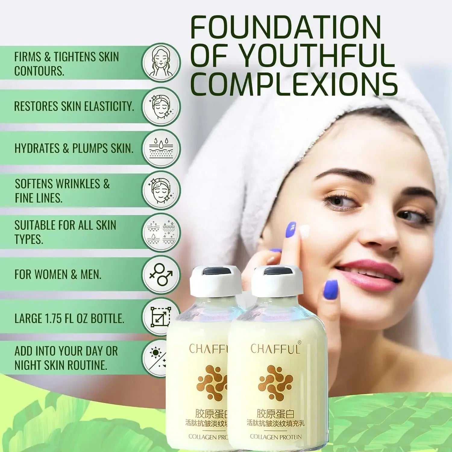 Collagen Face Serum skincare Facial Essence Liquid Firming Moisturizing Nourishing Facial Serum Skin Care - Femlinza