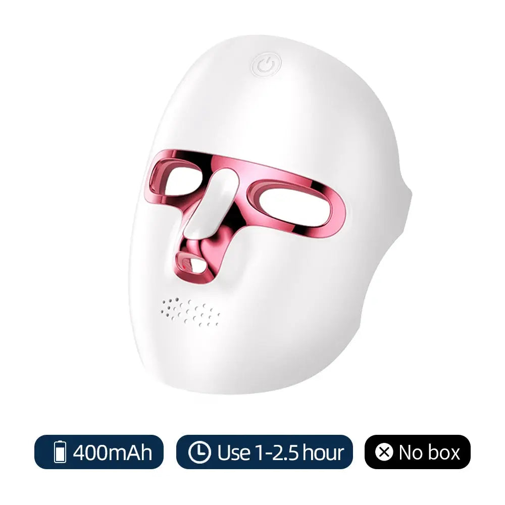 Recharge LED Facial Mask 7 Colors Face Skin Care Mask Anti Acne Therapy Skin Rejuvenation Wrinkle Removal Skin Brightening - Femlinza
