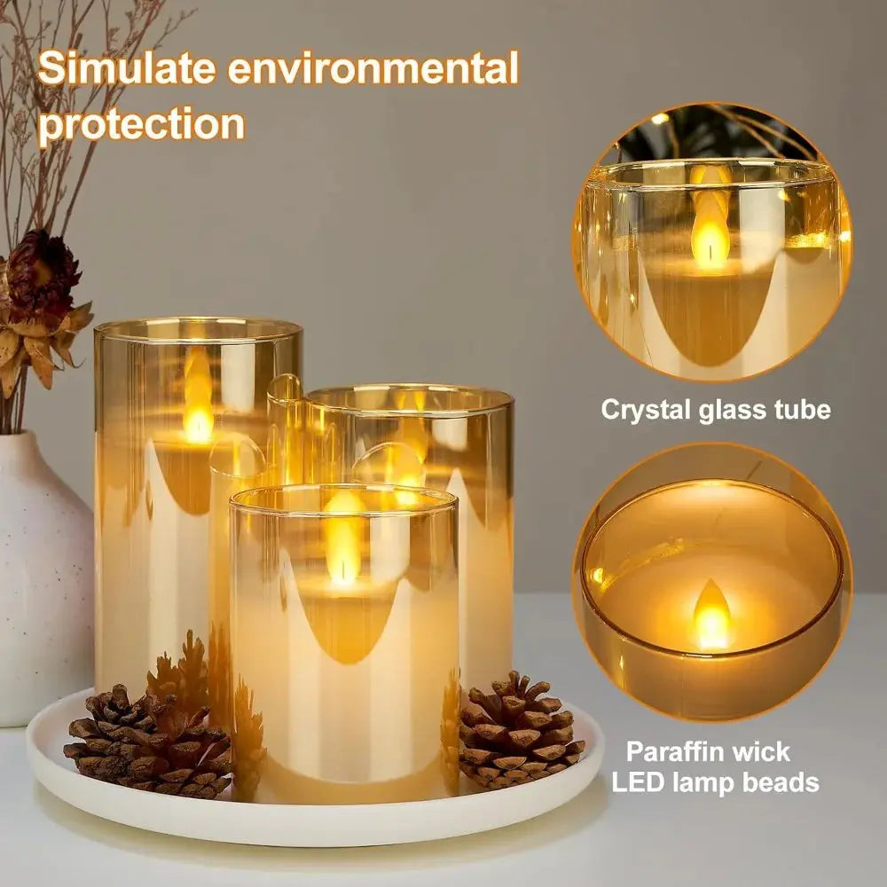 Flameless LED Candles with Remote – 3D Wick Battery Operated Set - Femlinza