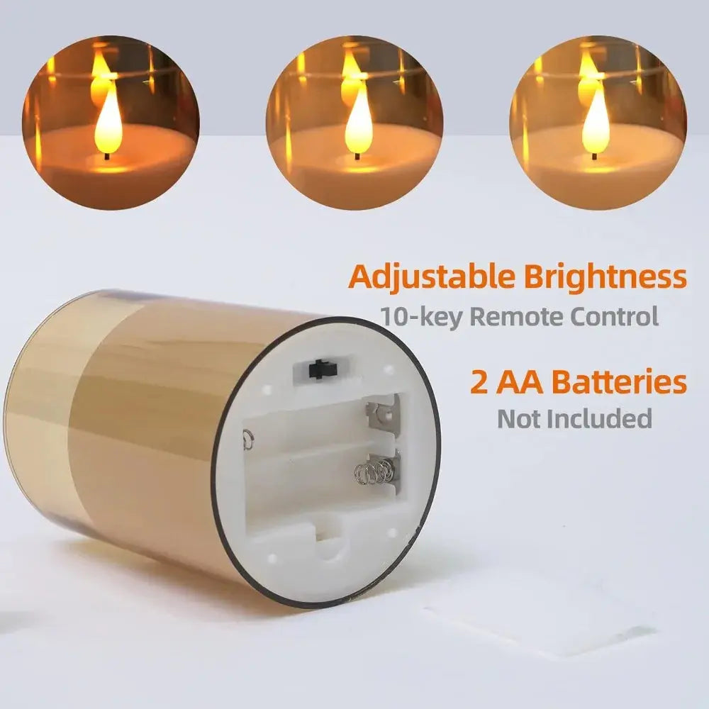 Flameless LED Candles with Remote – 3D Wick Battery Operated Set - Femlinza