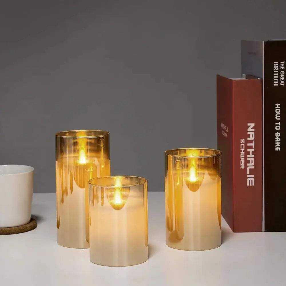 Flameless LED Candles with Remote – 3D Wick Battery Operated Set - Femlinza