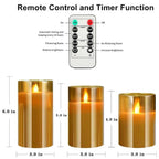 Flameless LED Candles with Remote – 3D Wick Battery Operated Set - Femlinza