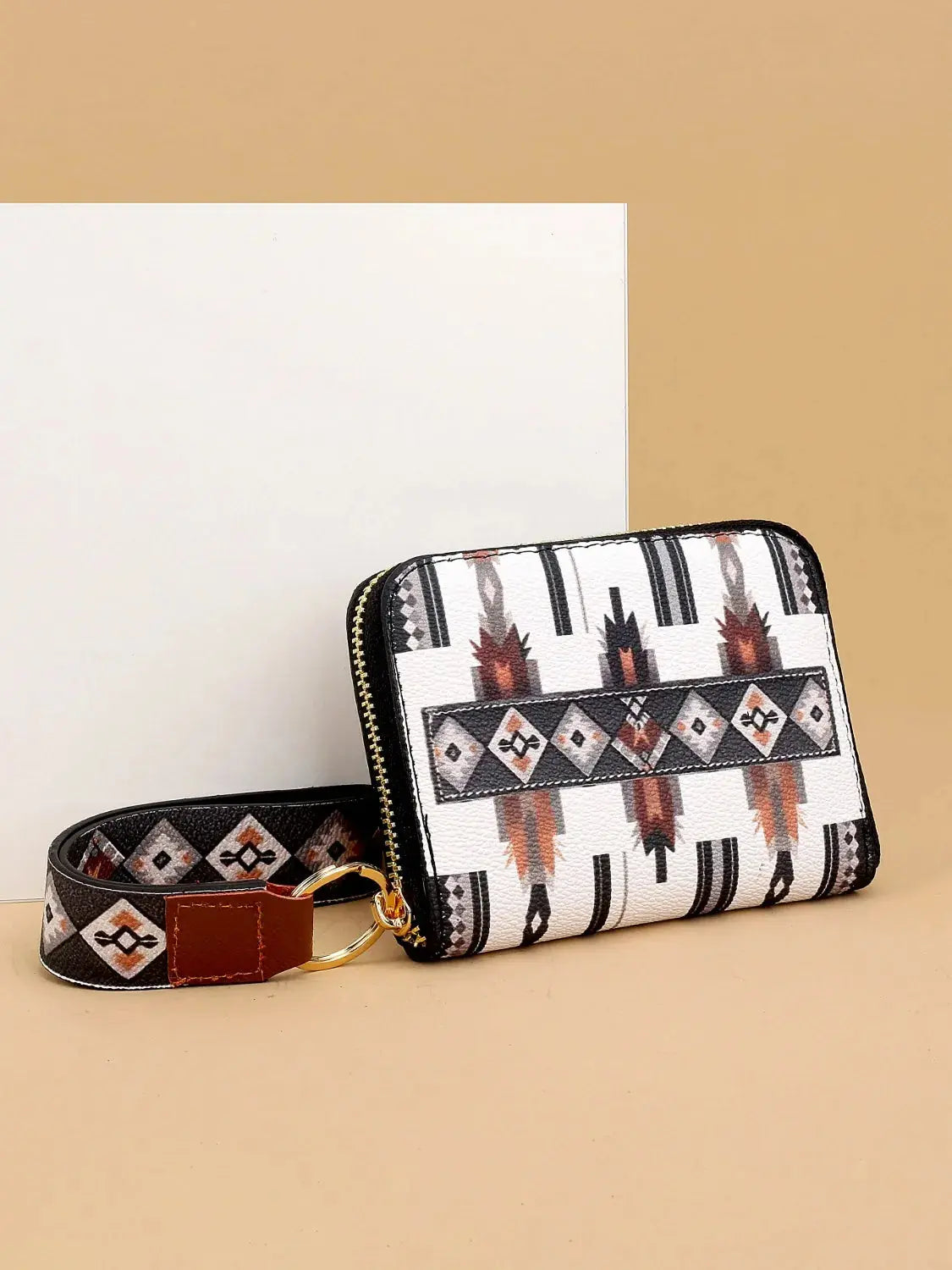 Geometric PU Leather Wallet - Femlinza