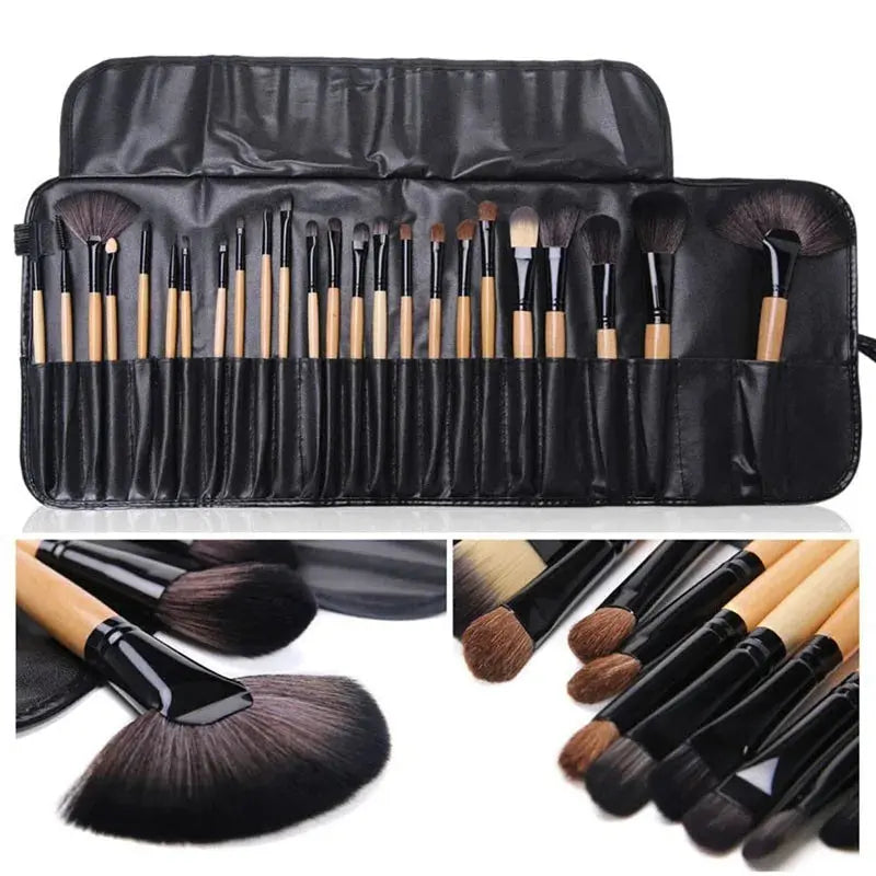 Gift Bag Of  24 pcs Makeup Brush Sets Professional Cosmetics Brushes Eyebrow Powder Foundation Shadows Pinceaux Make Up Tools - Femlinza