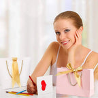 Gift Bags With Handles Paper Party Favor Handbag Bow Ribbon Jewelry Packing Birthday Wedding Graduation Celebration Present Wrap - Femlinza