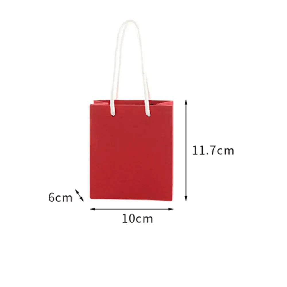 Gift Bags With Handles Paper Party Favor Handbag Bow Ribbon Jewelry Packing Birthday Wedding Graduation Celebration Present Wrap - Femlinza