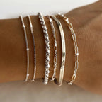 Gift Set Silver Bracelets for Women Trendy Sterling Silver Jewelry Set for Women Bracelets for Women Gold Jewelry set - Femlinza