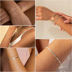 Gift Set Silver Bracelets for Women Trendy Sterling Silver Jewelry Set for Women Bracelets for Women Gold Jewelry set - Femlinza