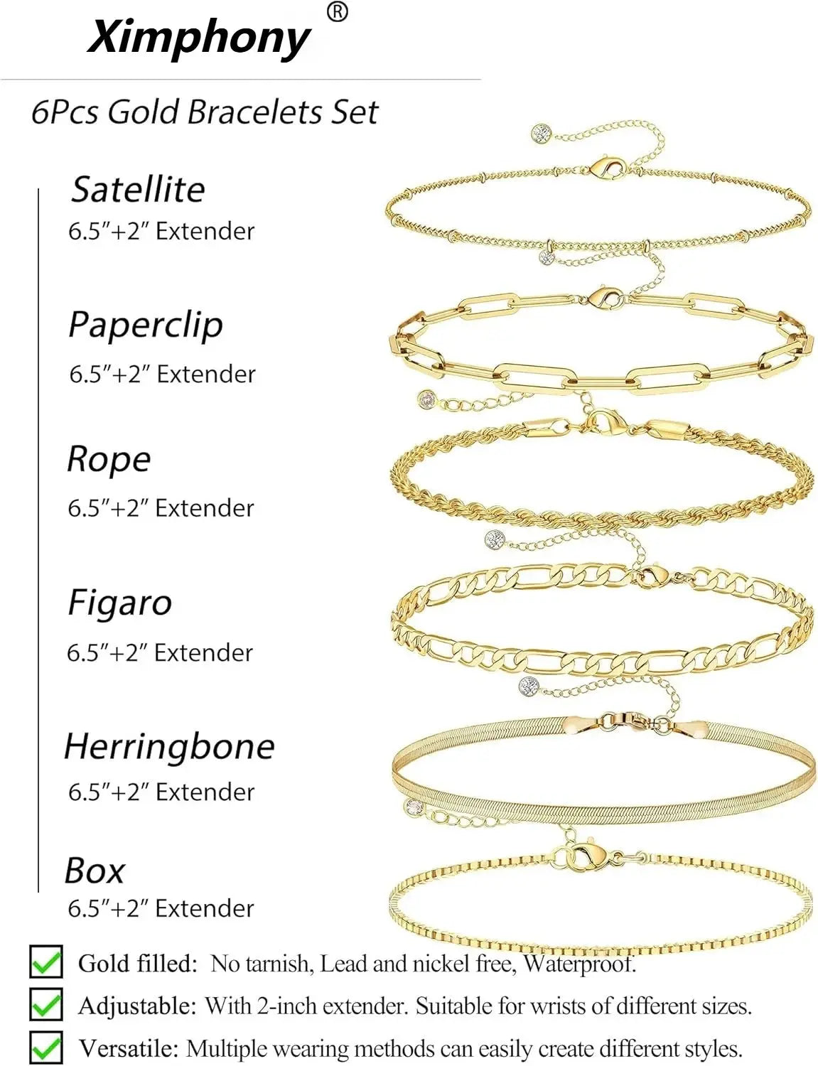 Gift Set Silver Bracelets for Women Trendy Sterling Silver Jewelry Set for Women Bracelets for Women Gold Jewelry set - Femlinza