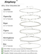 Gift Set Silver Bracelets for Women Trendy Sterling Silver Jewelry Set for Women Bracelets for Women Gold Jewelry set - Femlinza