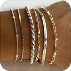 Gift Set Silver Bracelets for Women Trendy Sterling Silver Jewelry Set for Women Bracelets for Women Gold Jewelry set - Femlinza