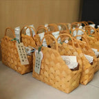 Gift Woven Flower Basket,decor Flower Basket Festival Wedding Birthday Creative Gift Woven Bag Hand Gift Basket Party Supplies - Femlinza