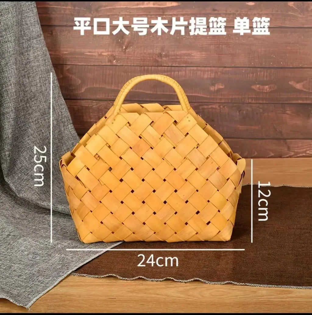 Gift Woven Flower Basket,decor Flower Basket Festival Wedding Birthday Creative Gift Woven Bag Hand Gift Basket Party Supplies - Femlinza