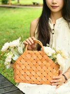 Gift Woven Flower Basket,decor Flower Basket Festival Wedding Birthday Creative Gift Woven Bag Hand Gift Basket Party Supplies - Femlinza