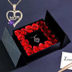 Gifts for Women Jewelry Pendant Necklace /w Soap Eternal Rose Gift Box Mother's Day Necklace Jewelry Wedding Anniversary Gifts - Femlinza