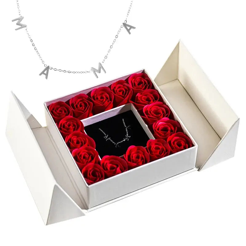 Gifts for Women Jewelry Pendant Necklace /w Soap Eternal Rose Gift Box Mother's Day Necklace Jewelry Wedding Anniversary Gifts - Femlinza