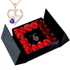 Gifts for Women Jewelry Pendant Necklace /w Soap Eternal Rose Gift Box Mother's Day Necklace Jewelry Wedding Anniversary Gifts - Femlinza