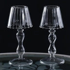 Glass Tealight Candle Holder – Elegant Decorative Lamp for Home & Weddings - Femlinza