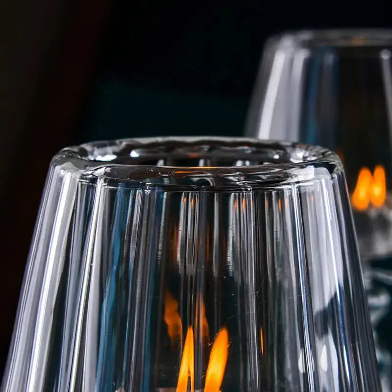 Glass Tealight Candle Holder – Elegant Decorative Lamp for Home & Weddings - Femlinza