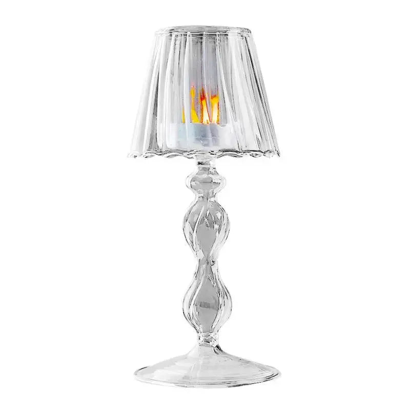 Glass Tealight Candle Holder – Elegant Decorative Lamp for Home & Weddings - Femlinza