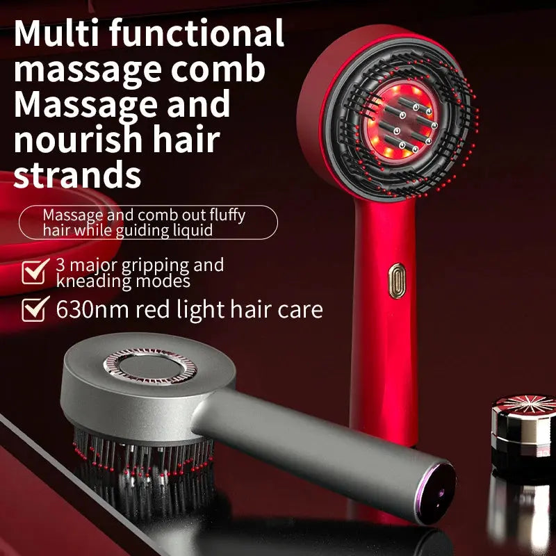 Hair care comb, scalp kneading massager, liquid guide comb, red light hair care comb, electric massage comb - Femlinza