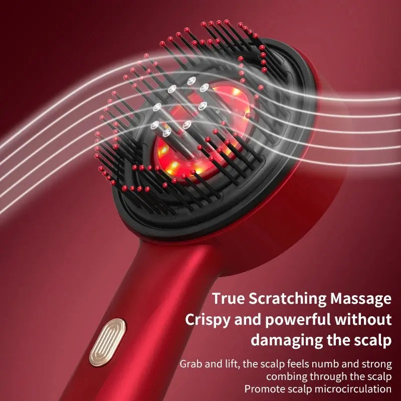 Hair care comb, scalp kneading massager, liquid guide comb, red light hair care comb, electric massage comb - Femlinza