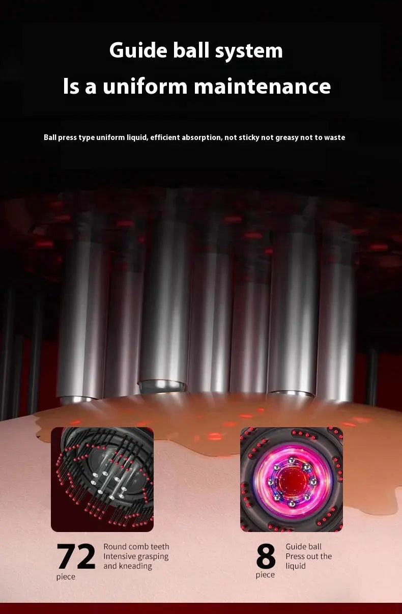 Hair care comb, scalp kneading massager, liquid guide comb, red light hair care comb, electric massage comb - Femlinza