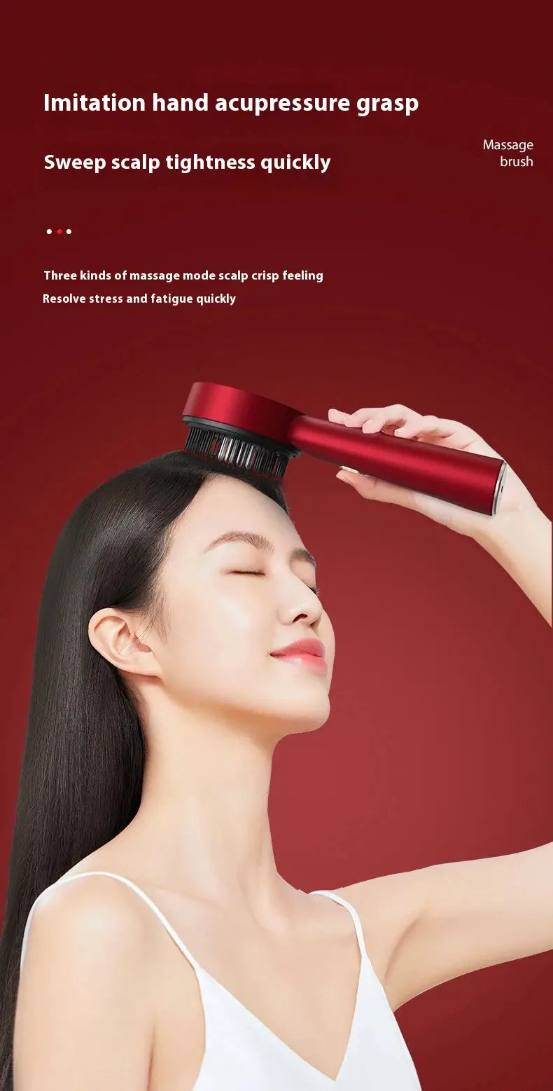Hair care comb, scalp kneading massager, liquid guide comb, red light hair care comb, electric massage comb - Femlinza