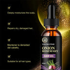 Hair Care Essential Oil Onion Rosemary Peppermint Fortified Oil Nourishing Split Dry Organic Hair Care Improving Hair Quality - Femlinza