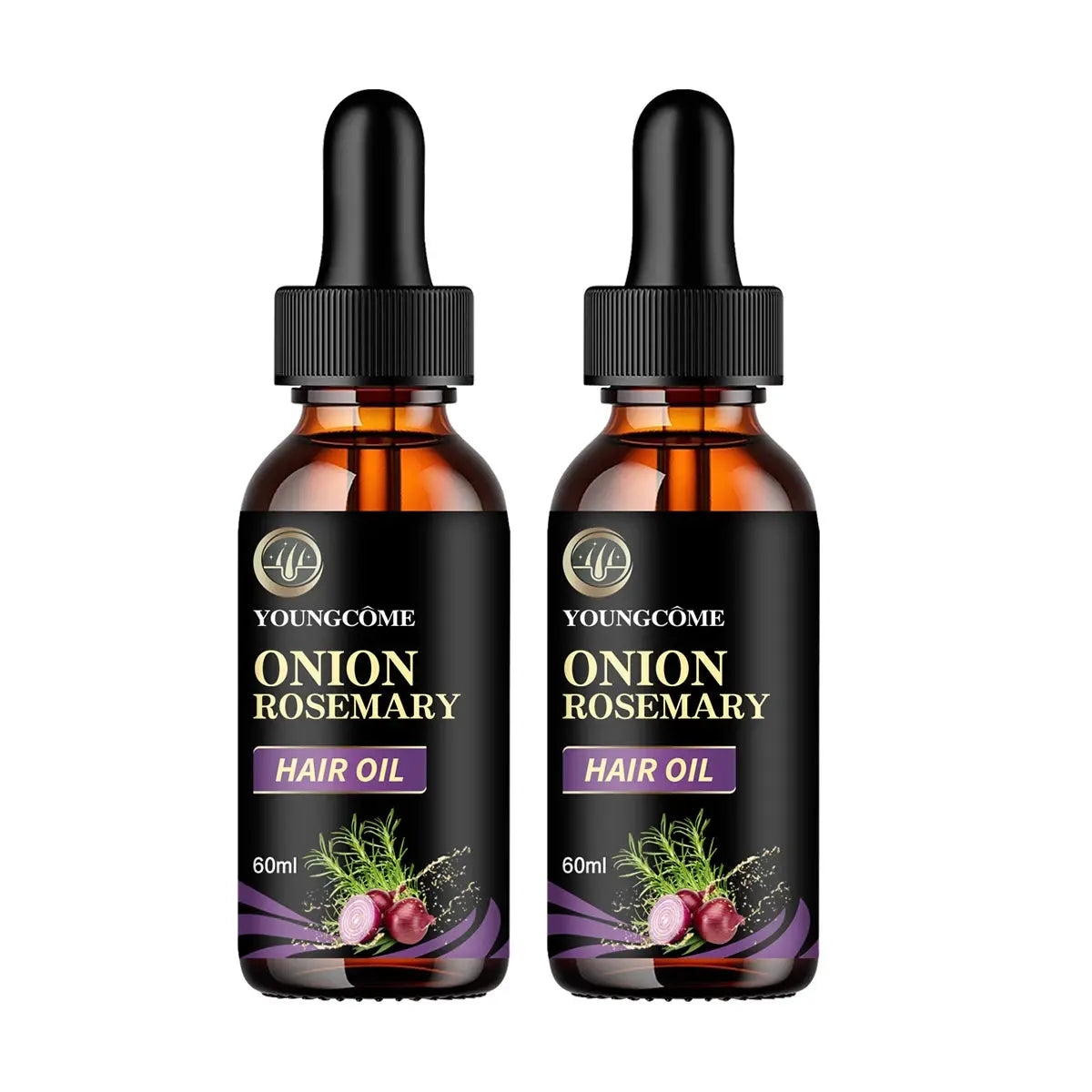 Hair Care Essential Oil Onion Rosemary Peppermint Fortified Oil Nourishing Split Dry Organic Hair Care Improving Hair Quality - Femlinza