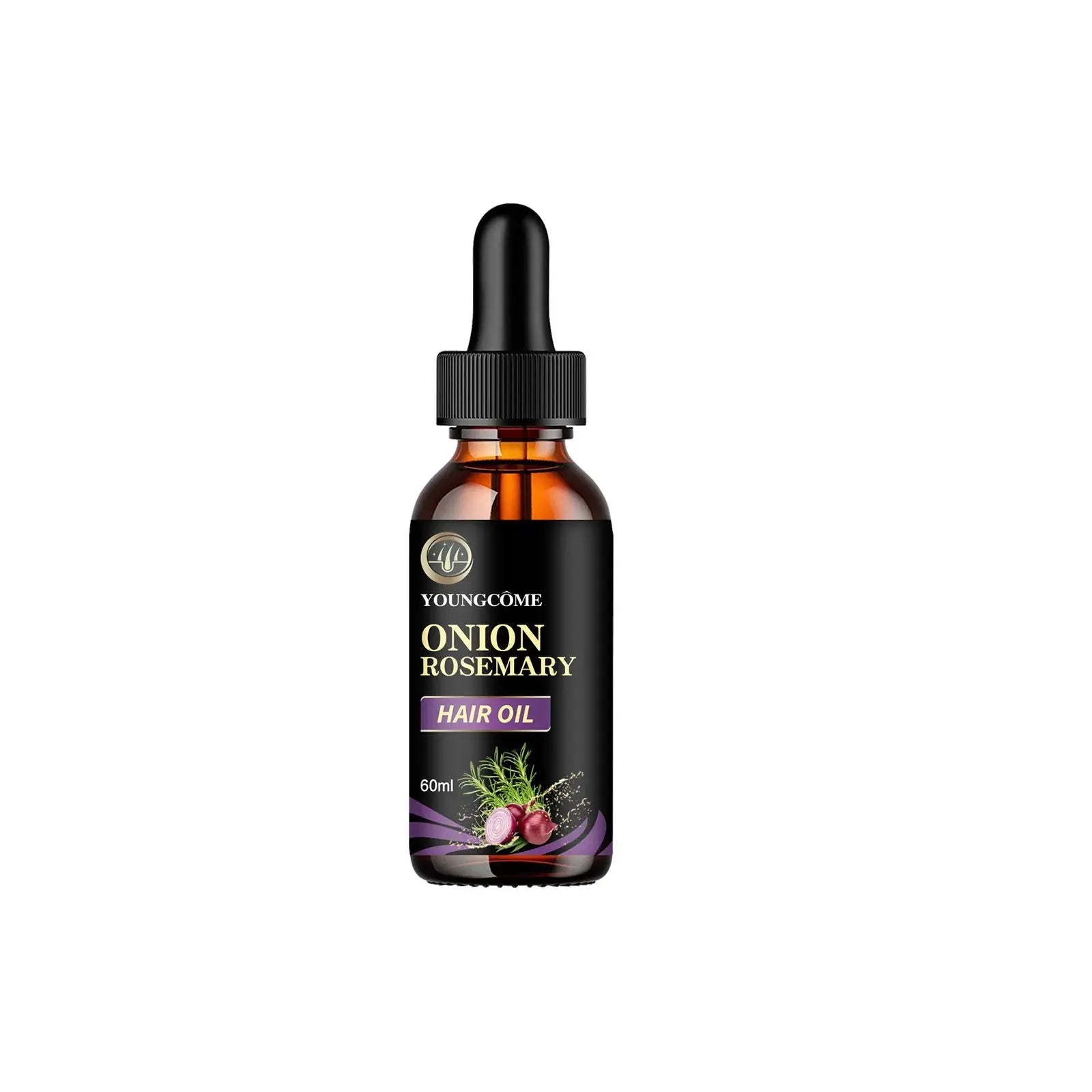Hair Care Essential Oil Onion Rosemary Peppermint Fortified Oil Nourishing Split Dry Organic Hair Care Improving Hair Quality - Femlinza