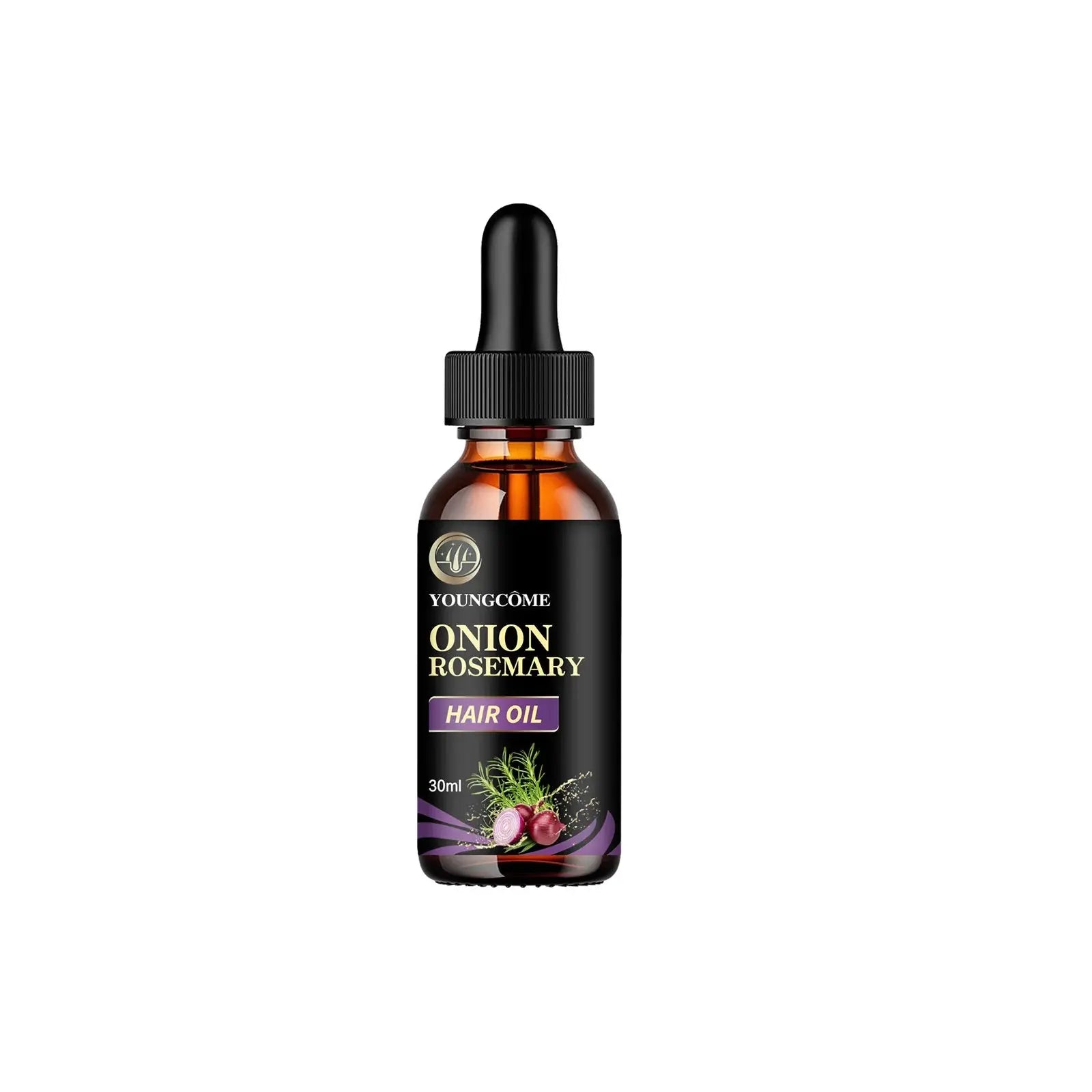 Hair Care Essential Oil Onion Rosemary Peppermint Fortified Oil Nourishing Split Dry Organic Hair Care Improving Hair Quality - Femlinza