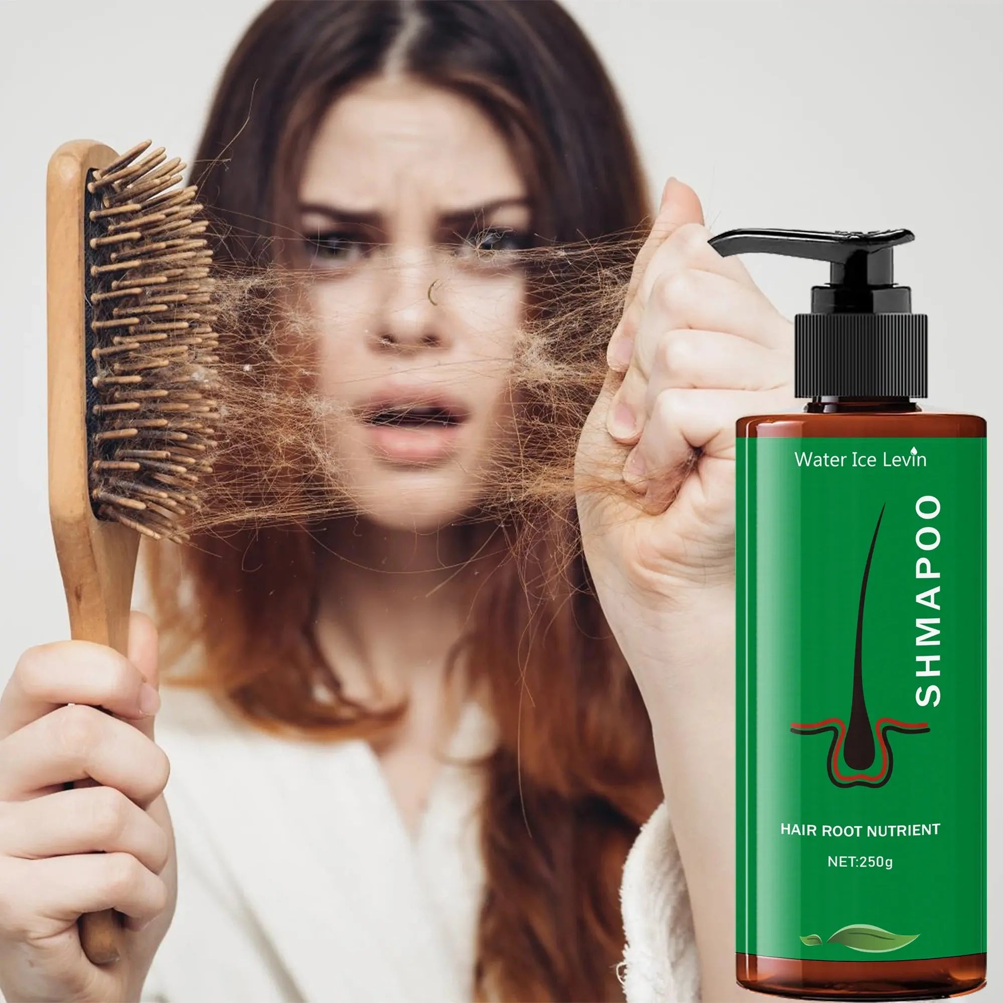 Hair Root Nutrient Peptide Protein Shampoo, Keratin and Biotin, 8.82 Oz, Deep Care for Dry, Frizzy and Damaged Hair, Moisturizing and Smoothing Formula, Suitable for Men and Women - Femlinza