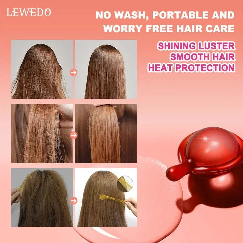 Hair Vitamin Serum Capsule Hair Maks Treatment Serum Enriched with Moroccan Jojoba Soybean Oils Vitamins A C E  No Rinse - Femlinza
