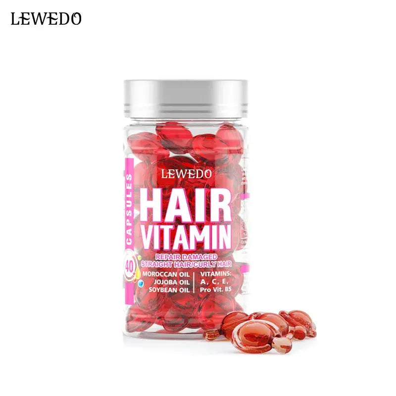 Hair Vitamin Serum Capsule Hair Maks Treatment Serum Enriched with Moroccan Jojoba Soybean Oils Vitamins A C E  No Rinse - Femlinza