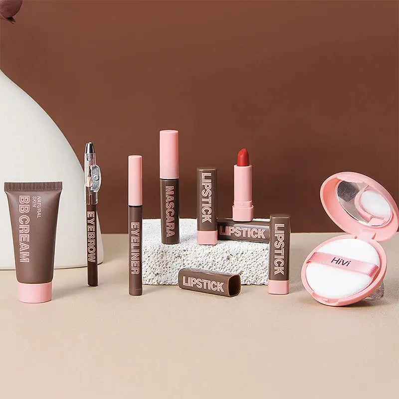 HiVi Makeup Gift Box Powder Glue Record Limited Lipstick Powder Makeup gift box set Valentine's Day gift for your wife - Femlinza